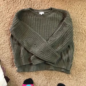 So army green knit sweater